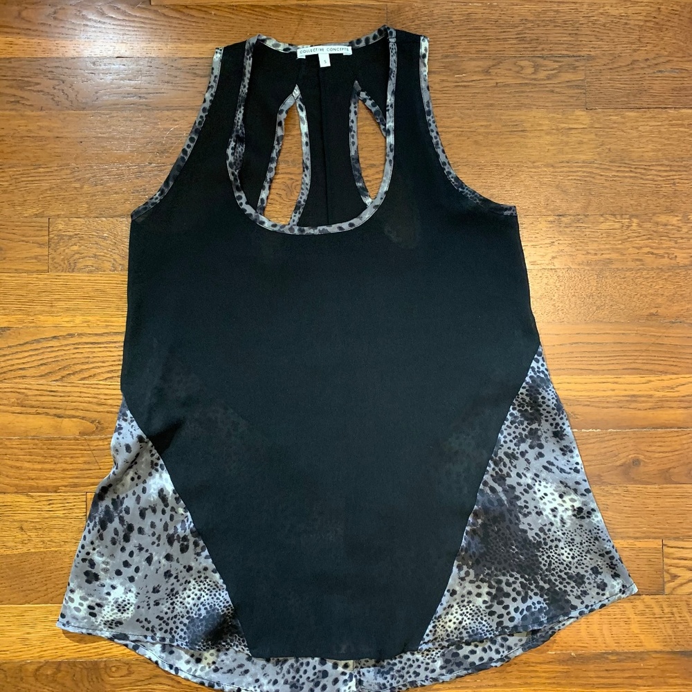 Collective Concepts-Mixed Animal Print Blouse-S